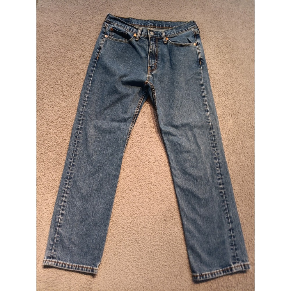 Levi's 514 Straight Fit Men's W33 L30 Blue Medium Wash Denim‎ Jeans